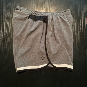 Rabbit split running shorts. Men’s size large. Color grey